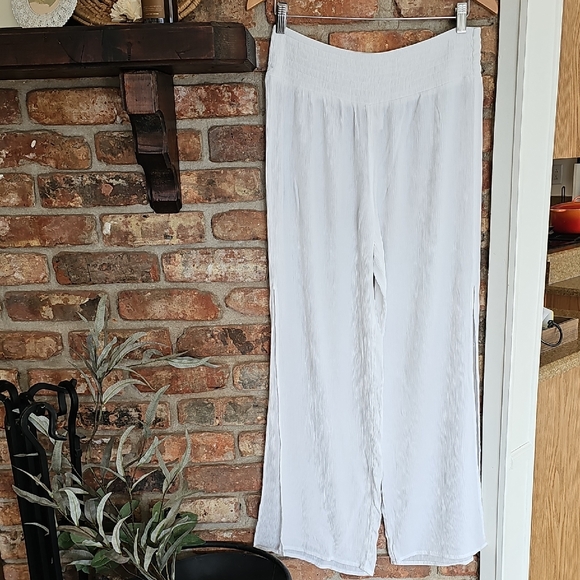 Shade & Shore Pants - Shade & Shore White Wide Leg Pants